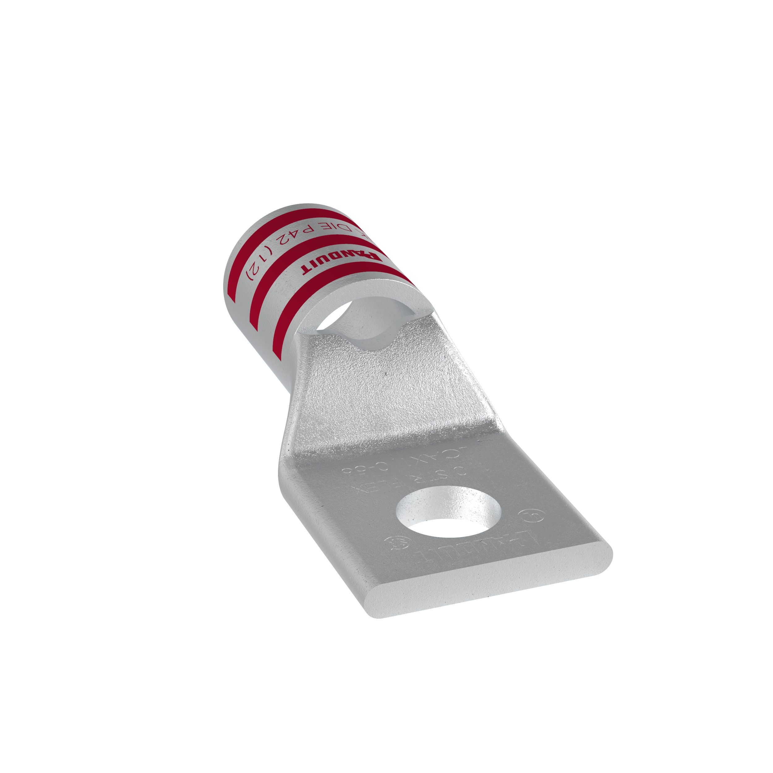Product image for Pan-Lug™ LCAX1/0-56-X Comp. Lug, 1/0, Flex, Tin Plt Copper, One 0.31" Stud,