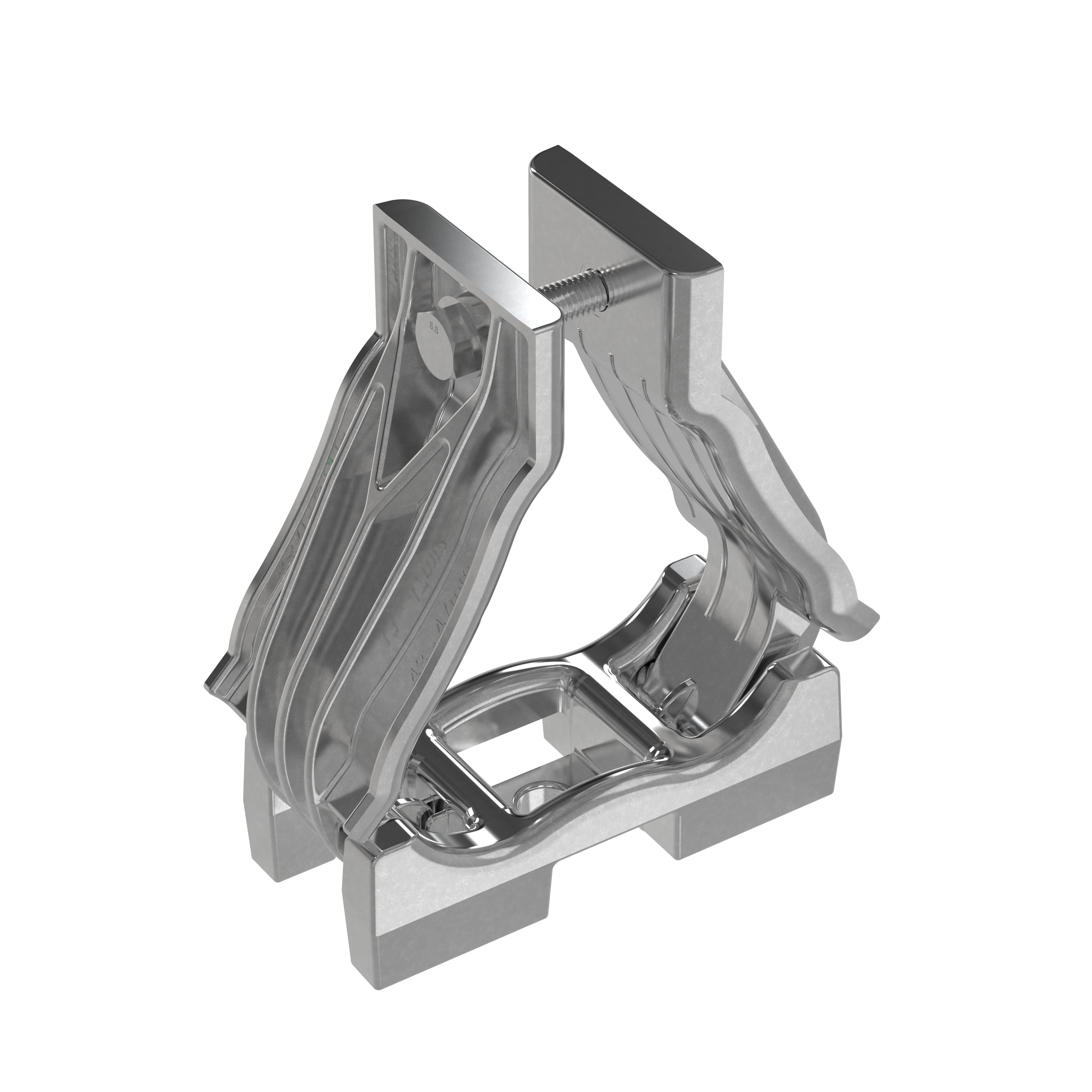 Product image for CCALTR4347-X Cable Cleat, TR Clamp Type, AL, Trefoil, 1.69-1.85in OD, PK10