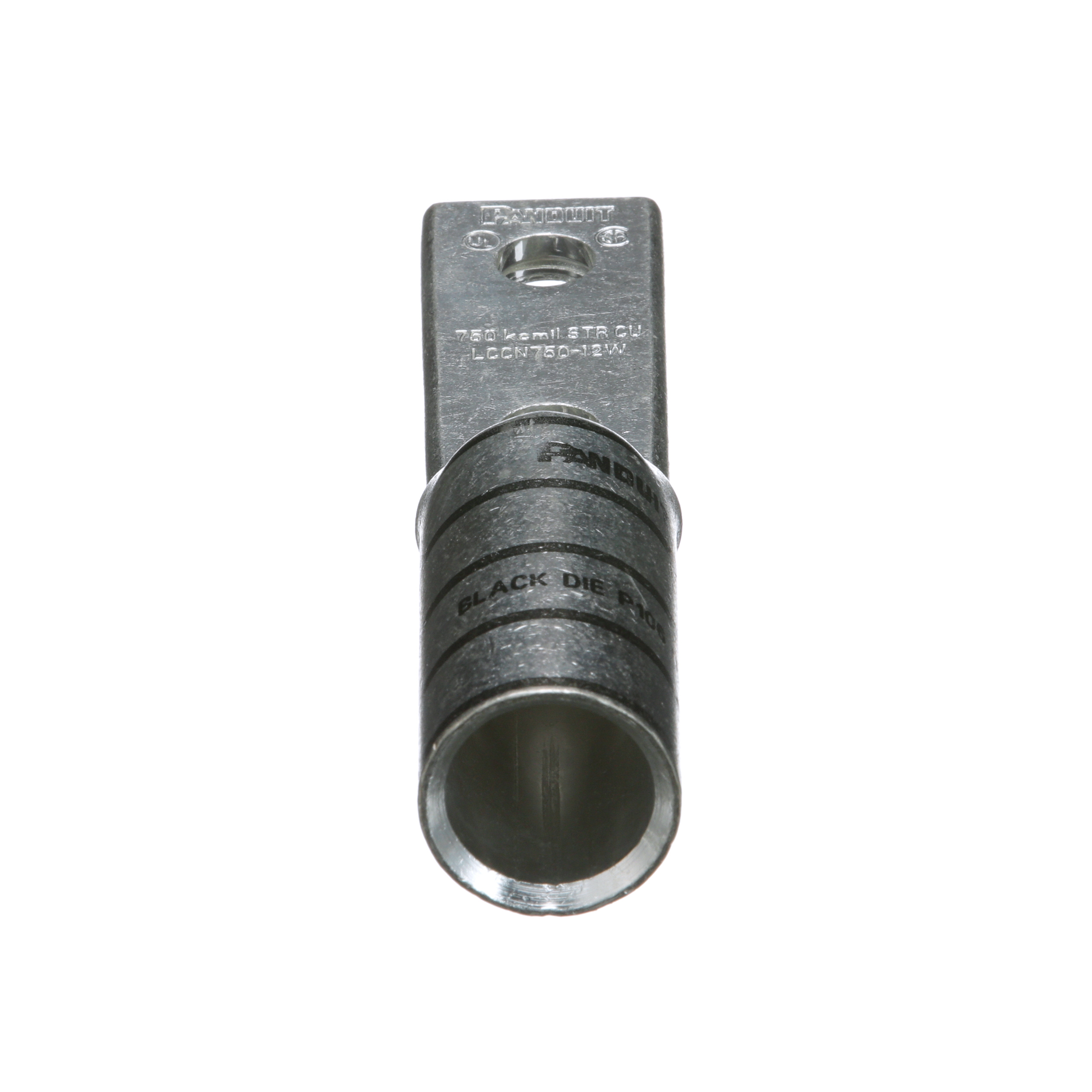 Product image for Pan-Lug™ LCCN750-12W-6 Comp. Lug, 750, Tin Plt Copper, Two 0.5" Stud, PK6