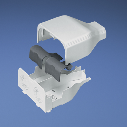 Product image for Surface Raceway, T-45 Entrance End, White