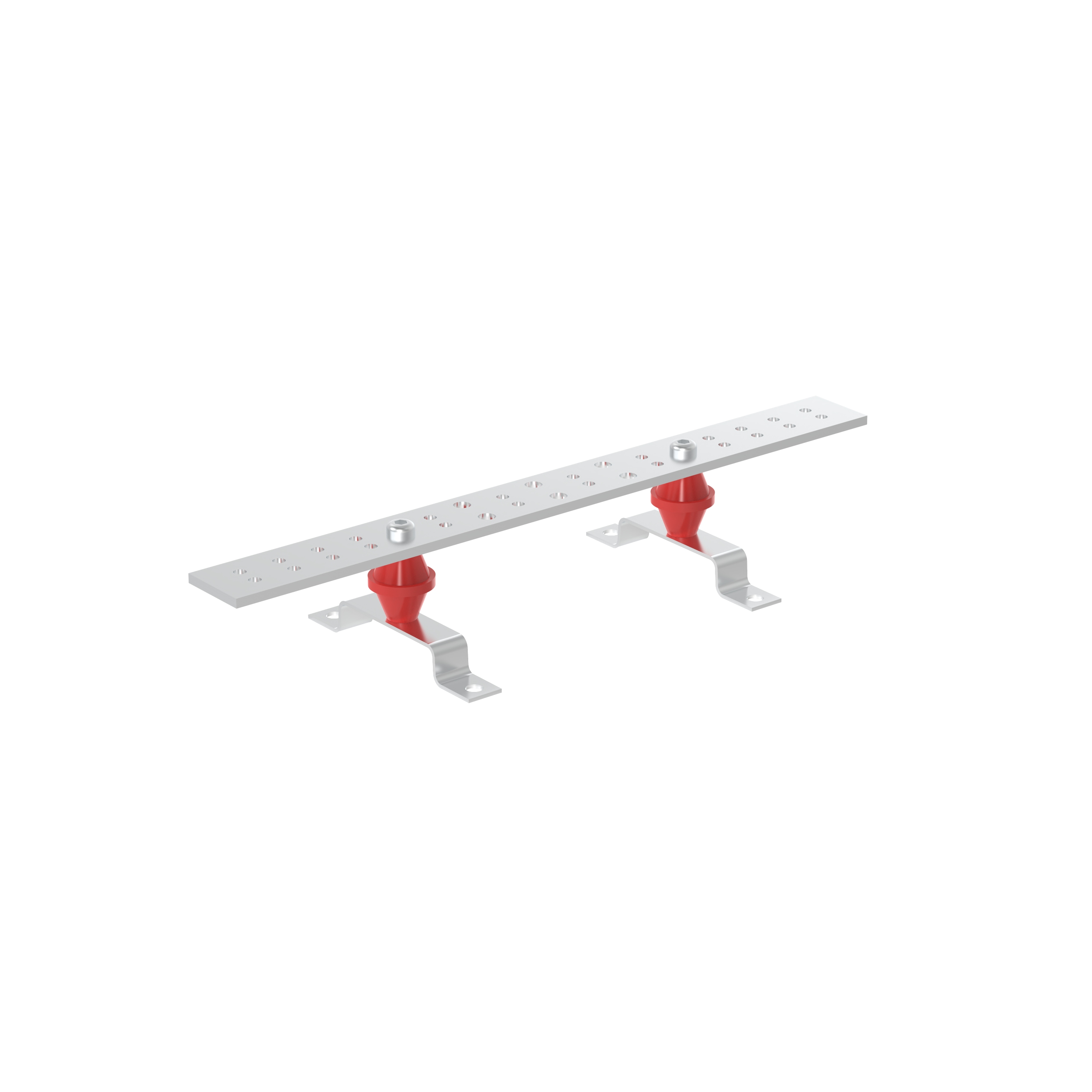 Product image for PANDUIT GB2B0312TPI-1 BUSBAR 1/4"X2"X20" C/W (12) 1/4" STUD HOLES & (3) 3/8" STUD HOLES