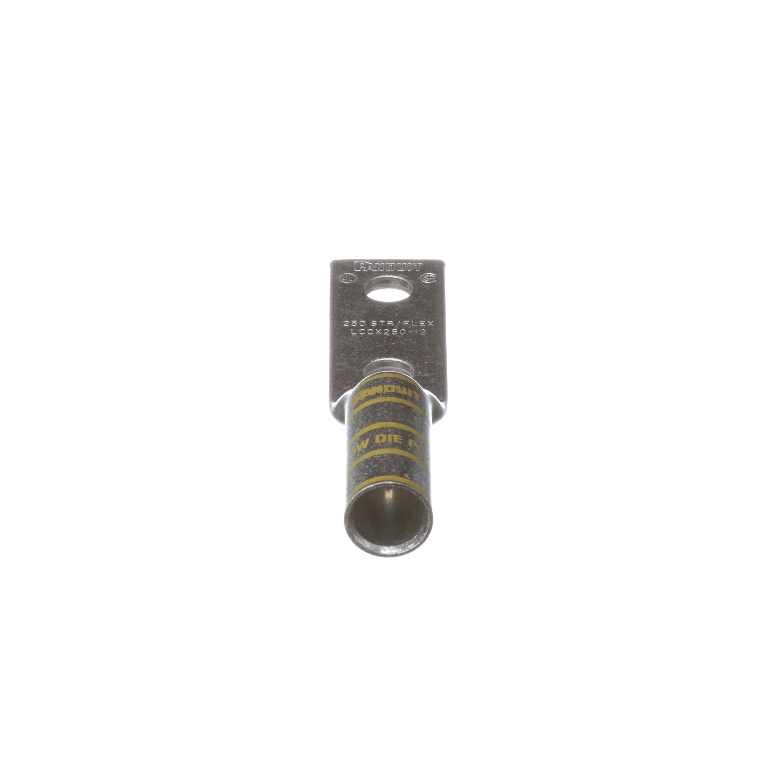 Product image for Pan-Lug™ LCCX250-12-X Comp. Lug, 250, Flex, Tin Plt Copper, Strt, Two 1/2" Stud