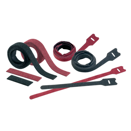 Product image for TAK-TY® HOOK AND LOOP STRIP TIE, BLACK