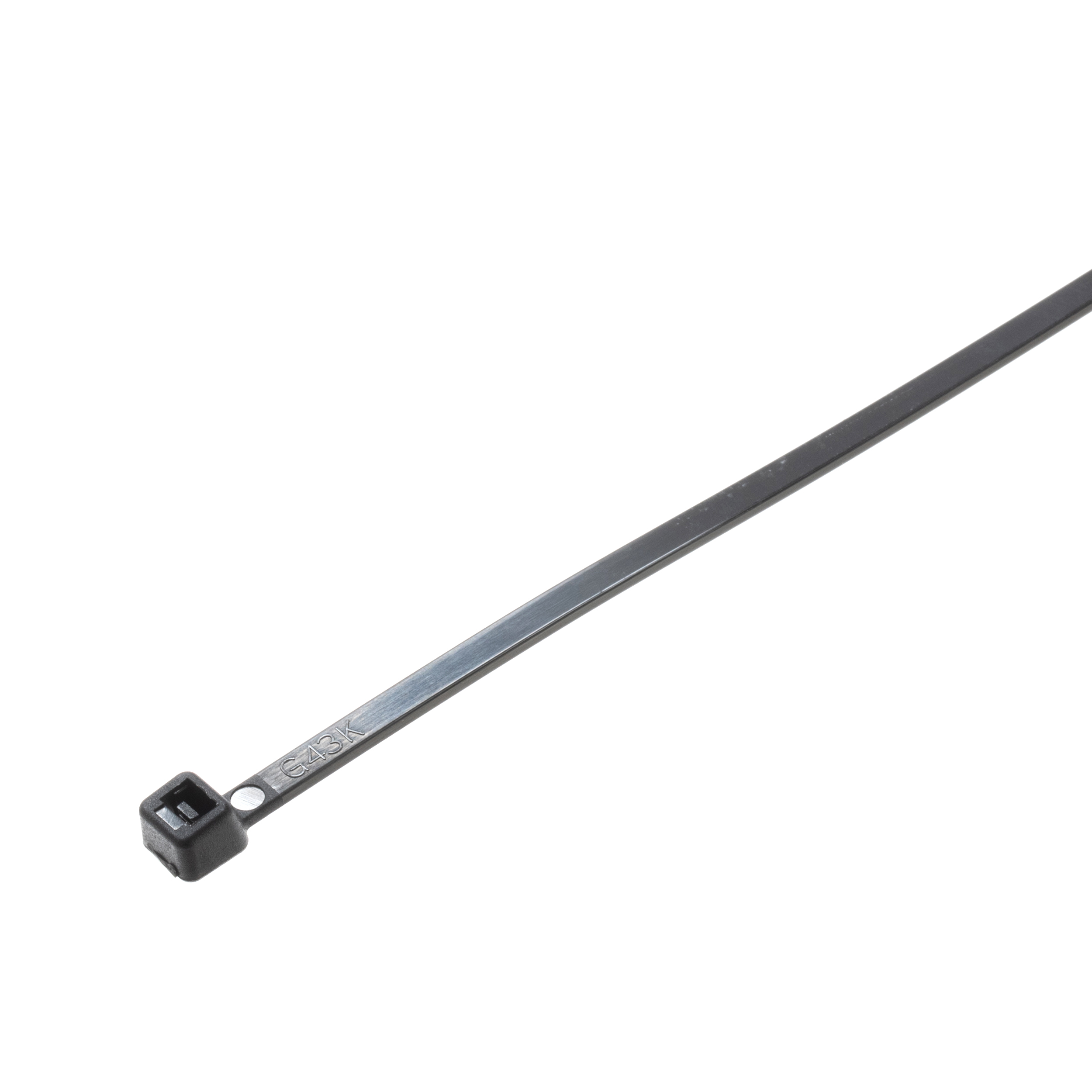 Product image for StrongHold™ S7-50-M0 Cable Tie, Black, PA 6.6, 50lb Min Loop Tensile, 7.4"