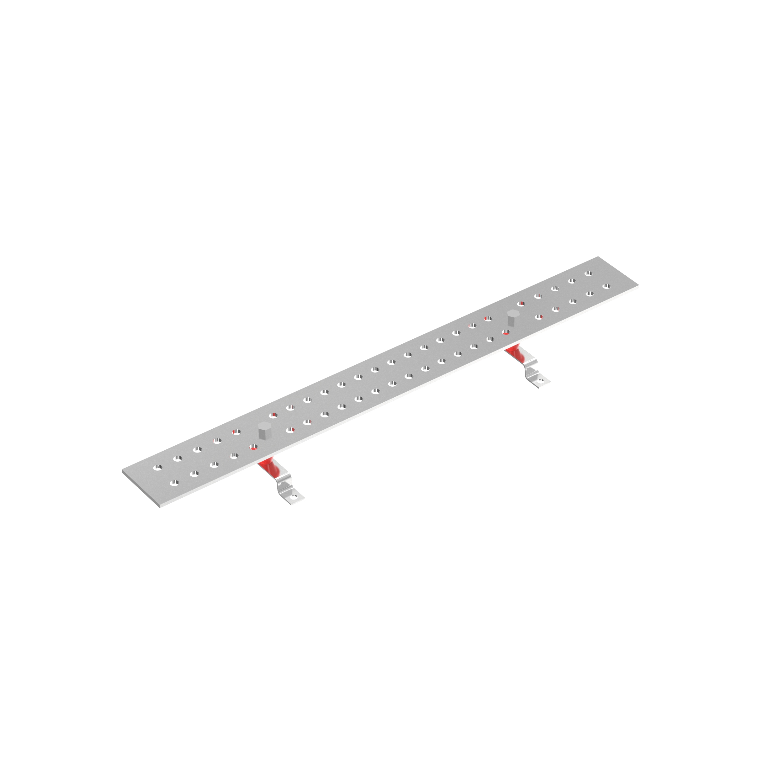 Product image for StructuredGround™ GB4N0024TPI-1 Grd Busbar, 24, Copper, Tin-Plated, 0.53" Stud