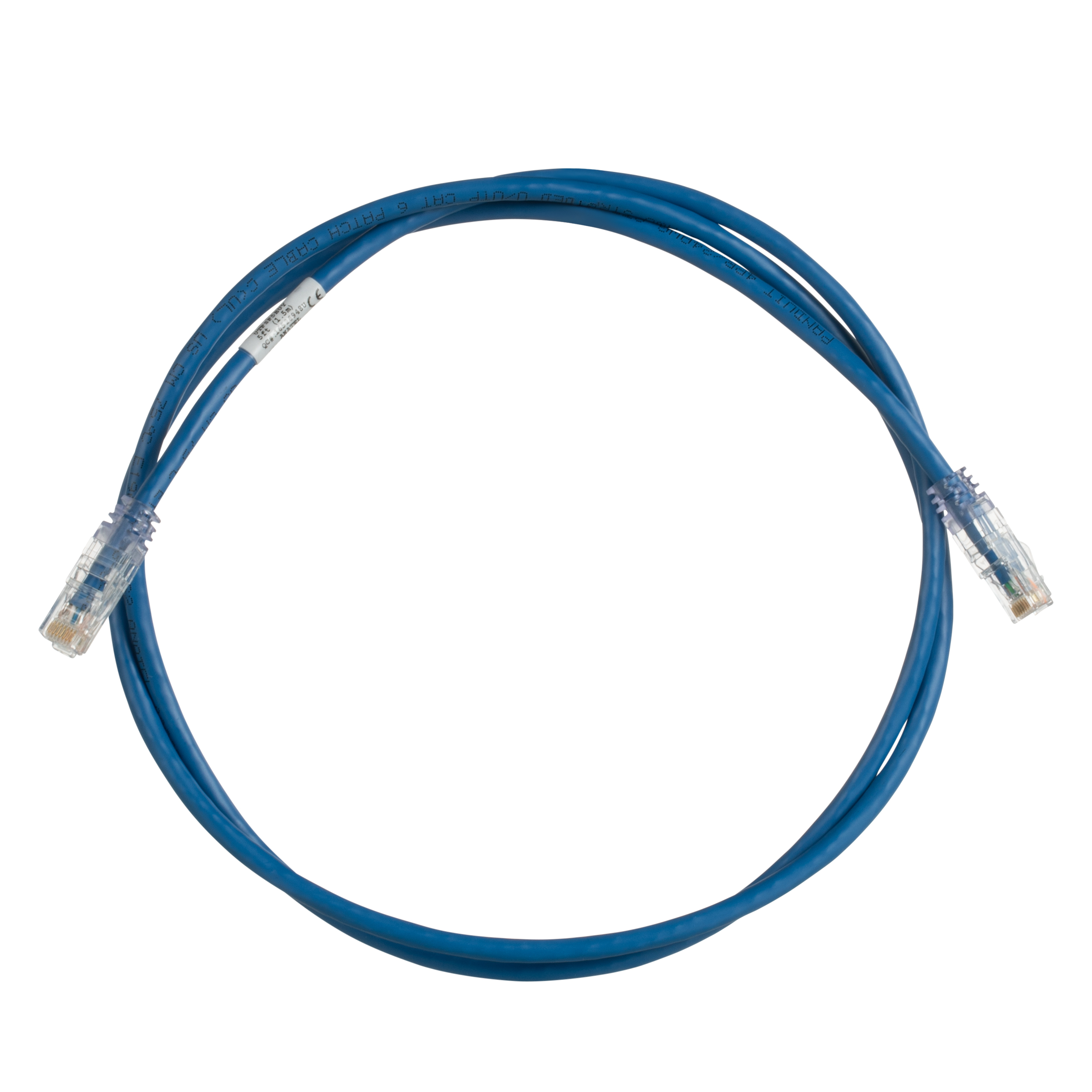 Product image for Cat 6 24 AWG UTP Copper Patch Cord, 5 ft, Blue