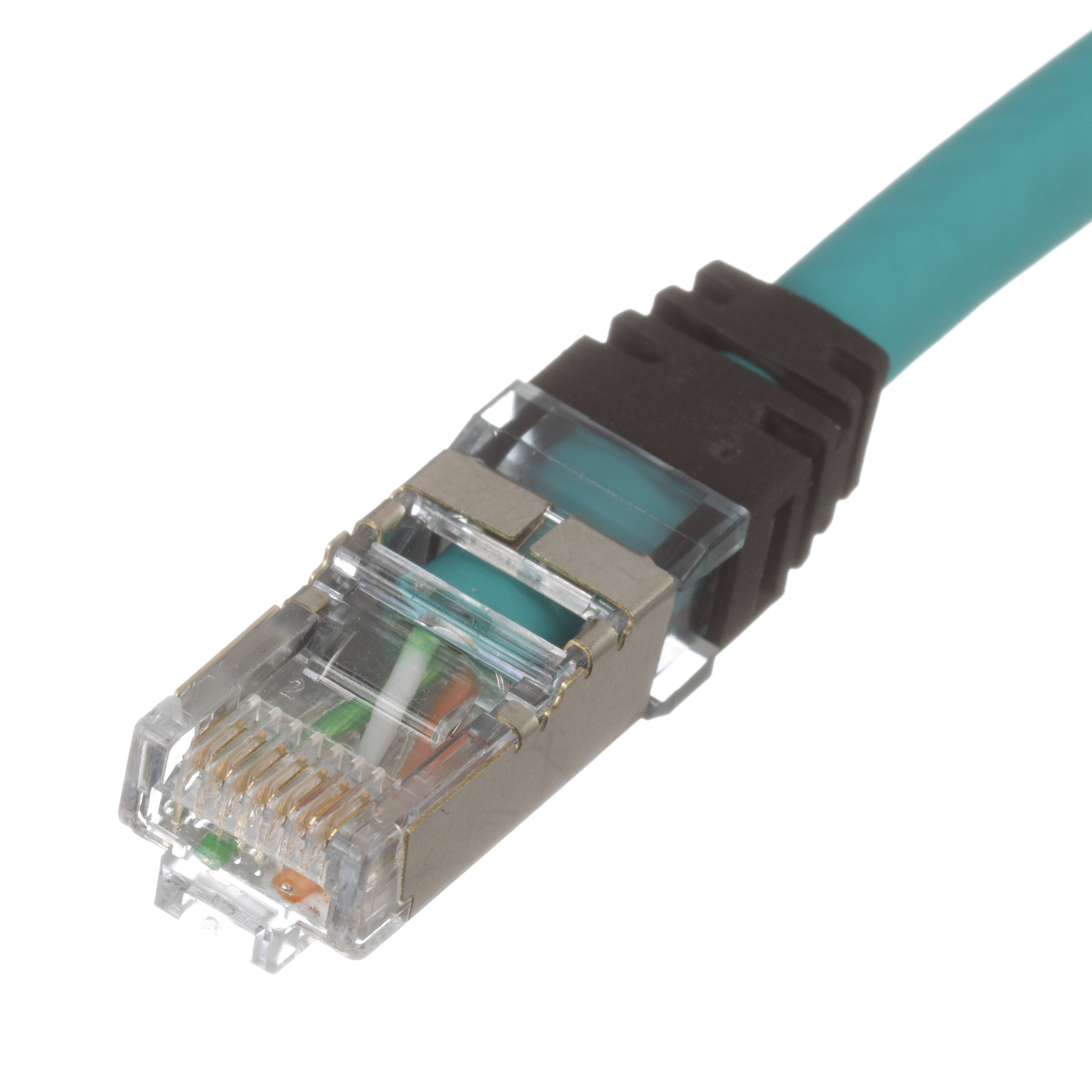 Product image for IndustrialNet™ M12 Cordset, Cat 6A, X-Code, 1m, TL