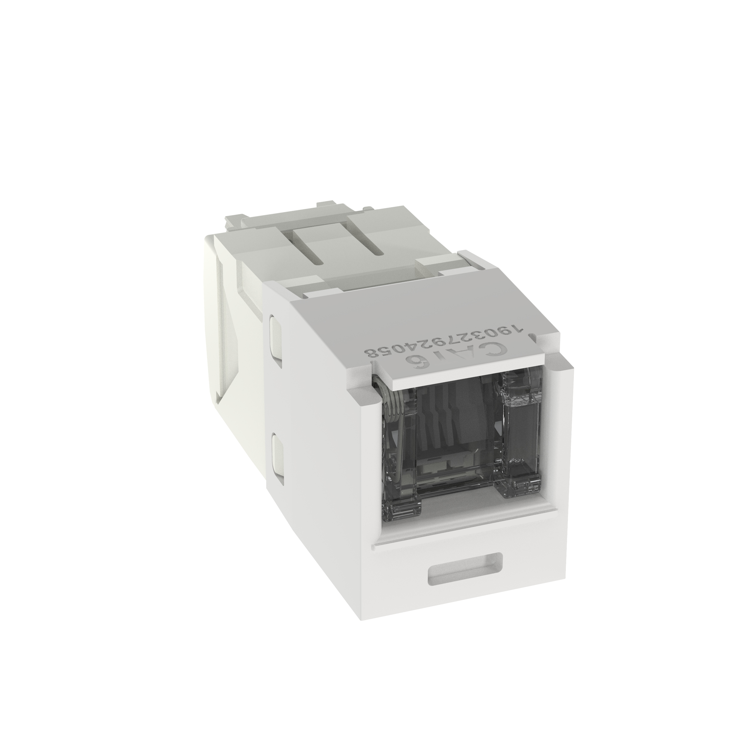 Product image for Mini-Com® RJ45 Cat 6 Shuttered TG Jack Module, AW