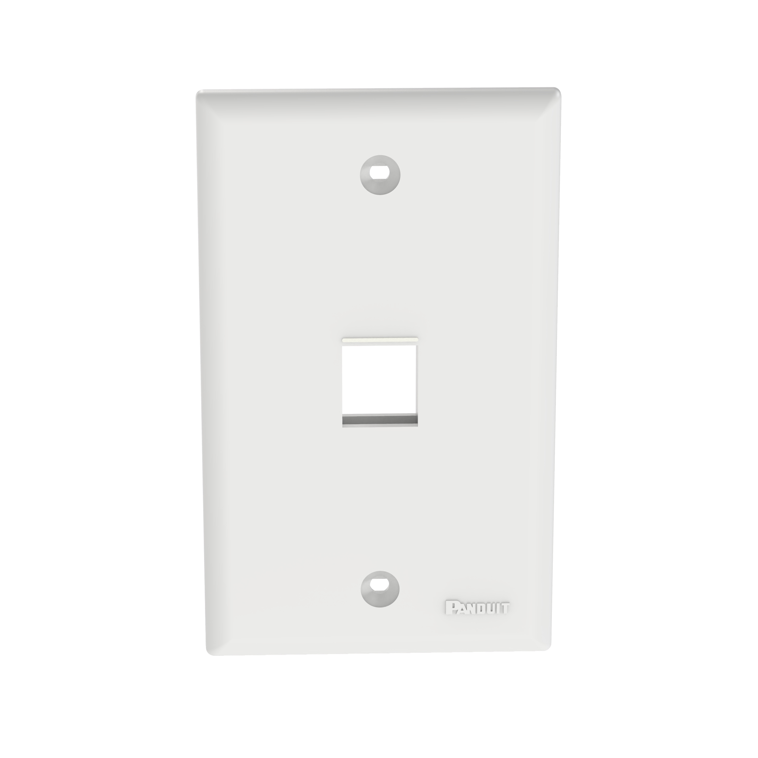 Product image for PANDUIT NK1FNWH FACEPLATE 1P WHITE 1-GANG KEYSTONE NETKEY