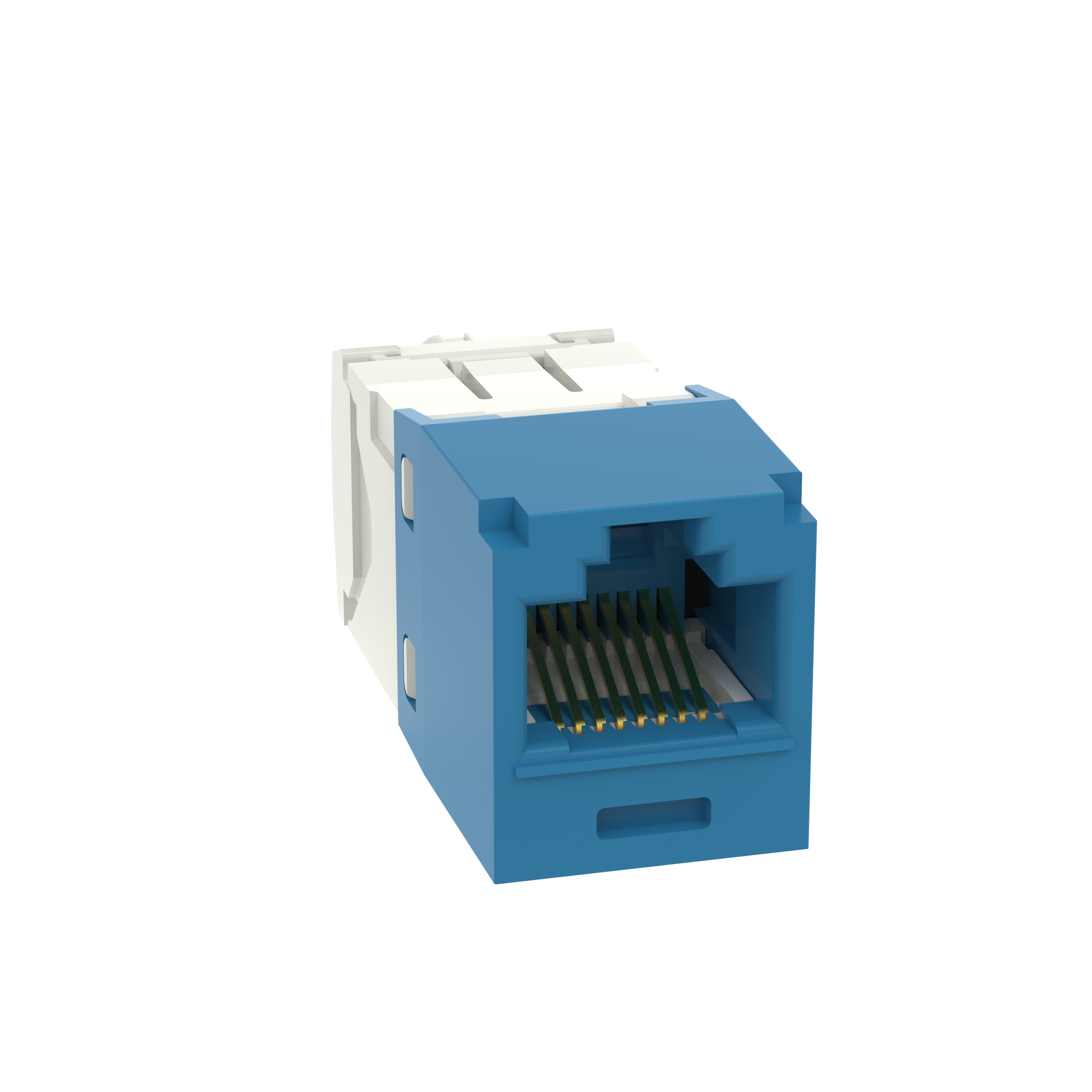 Product image for Mini-Com® UTP RJ45 Cat 6 TG Jack Module Corrosion Resistant, Blue