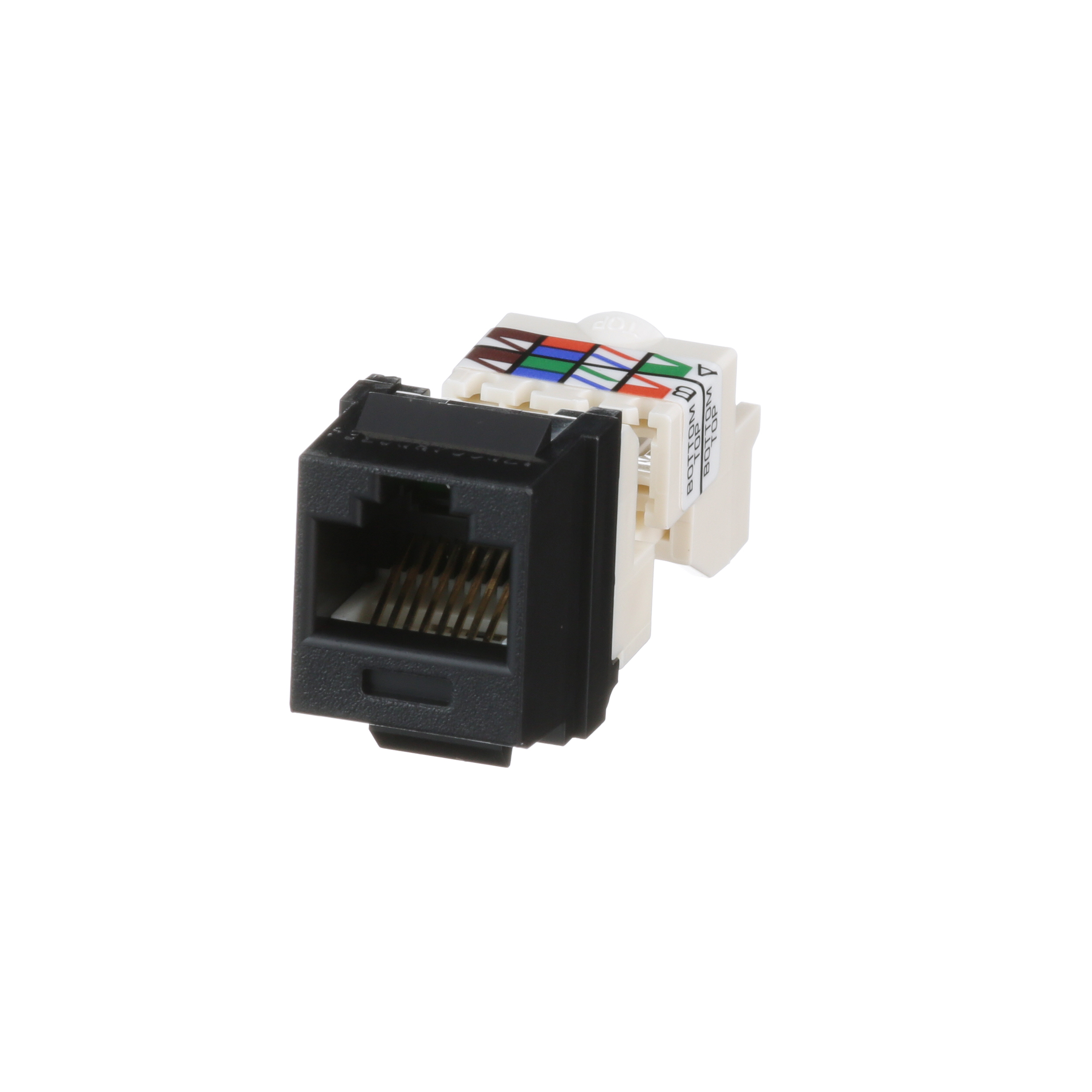 Product image for UTP RJ45 Cat 6 Keystone Jack Module, Black