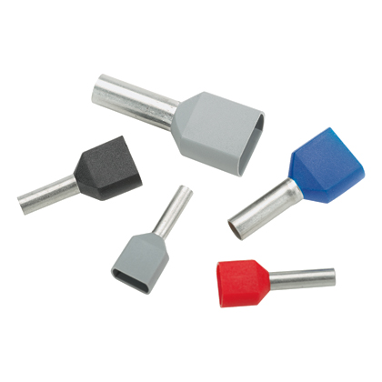 Product image for Pan-Term® FTD75-8-D Twin wire ferrule, White, 8mm Pin L, PK500