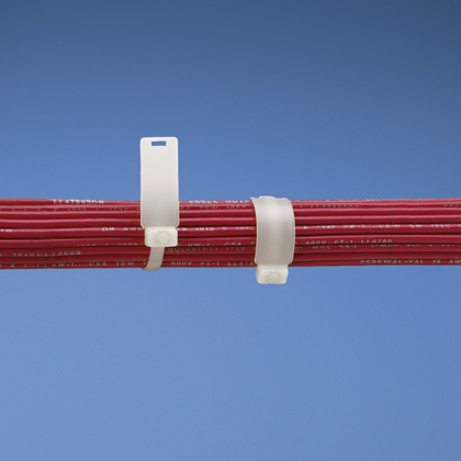Product image for Pan-Ty® SSM2S-C Sta-Strap Marker Cable Tie, PA6.6, 6.7"L, 50lb, PK100