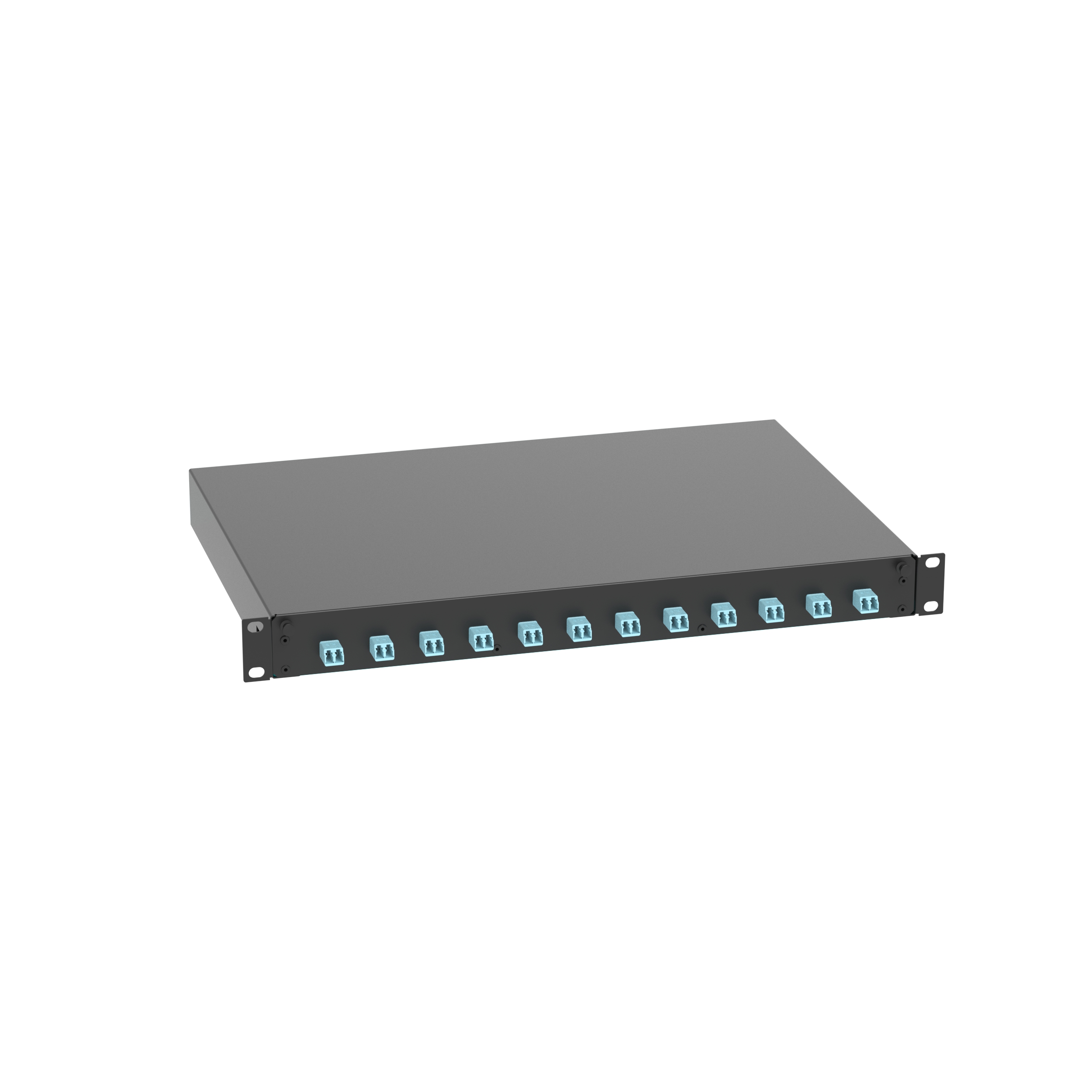 Product image for PANDUIT FD1W12AQDLCZ FIBER DRAWER 12 LC DUPLEX ADAPTERS AQU