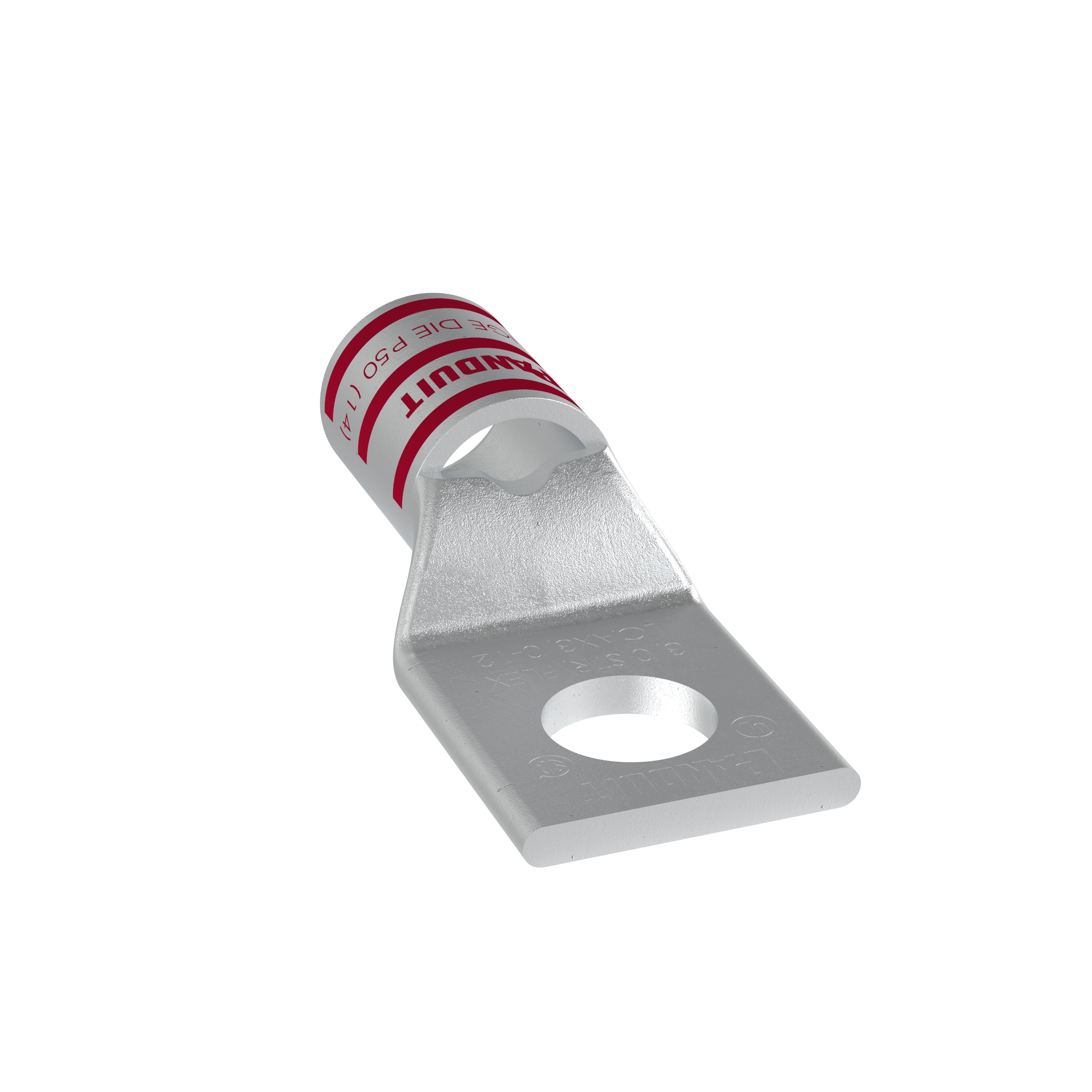 Product image for Pan-Lug™ LCAX3/0-12-X Comp. Lug, 3/0, Flex, Tin Plt Copper, One 1/2" Stud, PK10