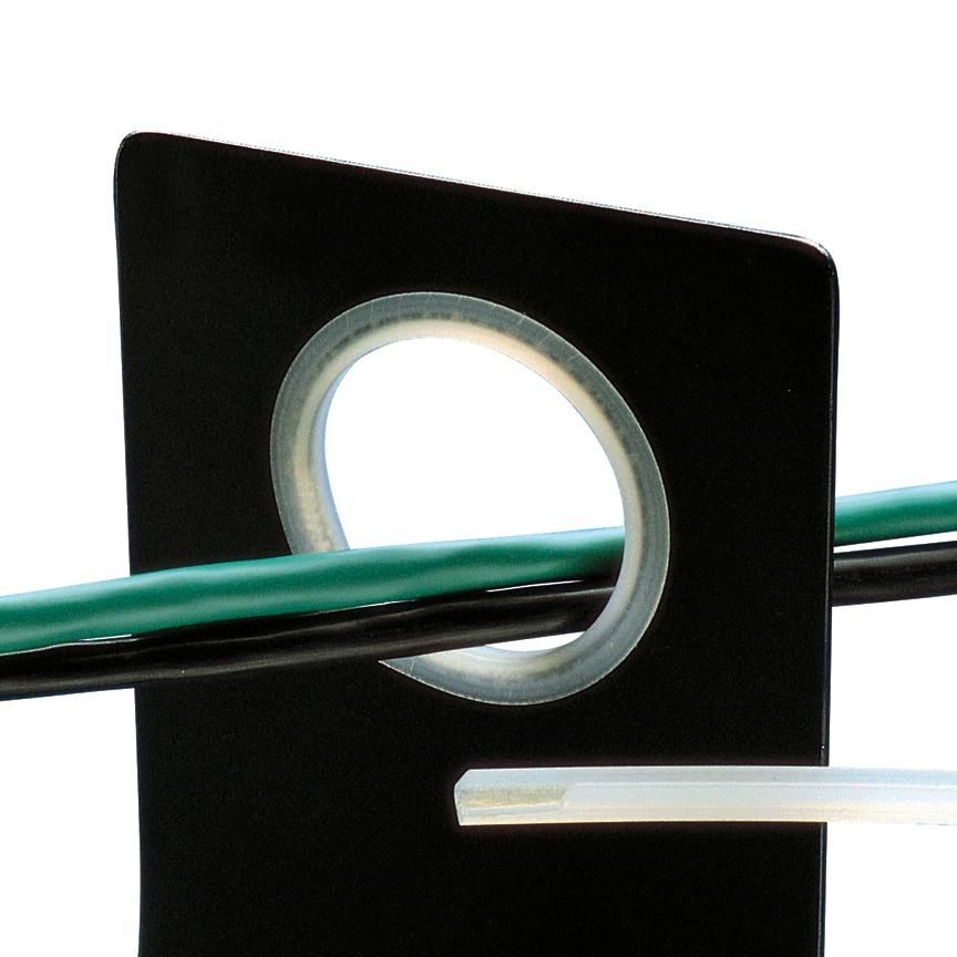 Product image for GES62F-C Solid Grommet, Natural, PE, 0.06" Max Panel, 100' L, PK1