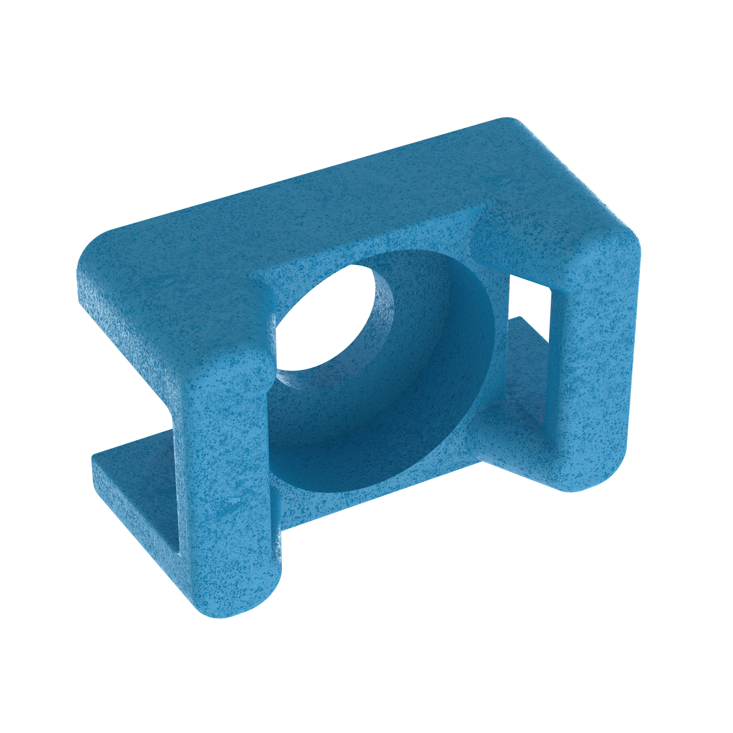 Product image for TM3S8-C76 Cable Tie Mount, Aqua, ETFE, 0.86x0.61", #8 Screw, PK100