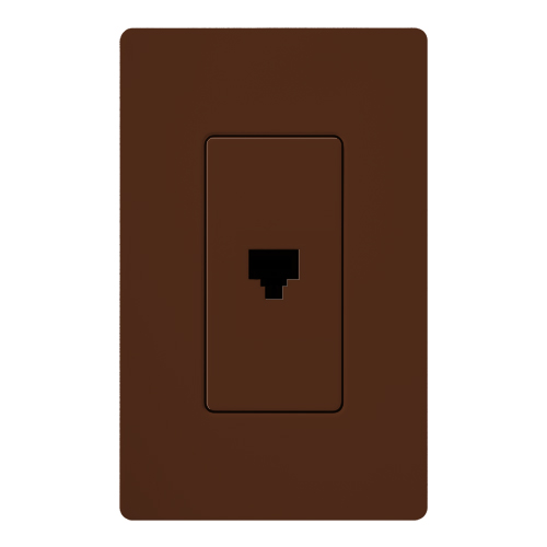 Product image for Telephone jack single 6 conductor RJ11 sienna