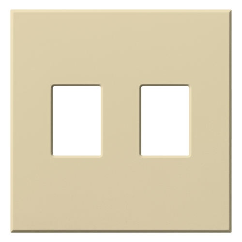 Product image for Wallplate 2-gang f/2 dimmers or switches ivory
