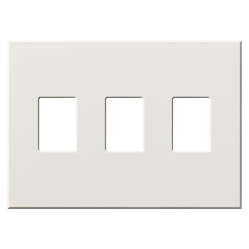 Product image for Wallplate 3-gang f/3 dimmers or switches white