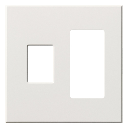 Product image for Wallplate 2-gang f/1 dimmer or switch and 1 accessory white