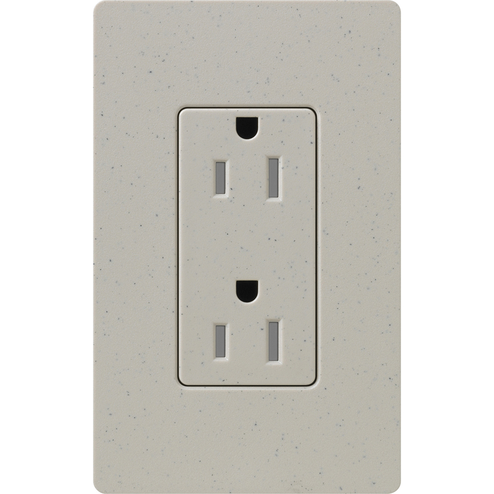 Product image for Receptacle tamper resistant 125V 15A stone