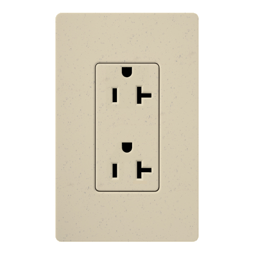 Product image for Receptacle tamper resistant 125V 20A stone