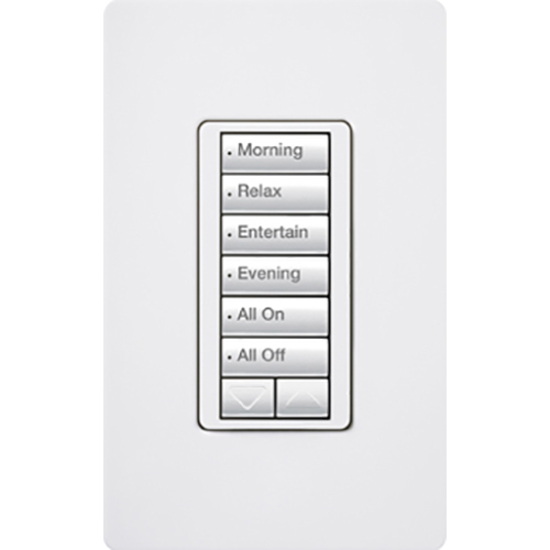 Product image for Keypad RF wall 6 buttons raise/lower 0.5A LV whi
