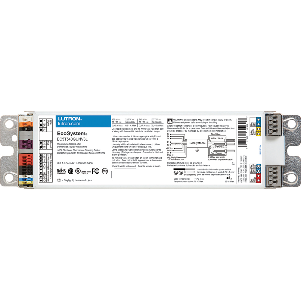 Product image for ECOSYS BST 5 INPUT T5 40W GUNV 3 LAMP