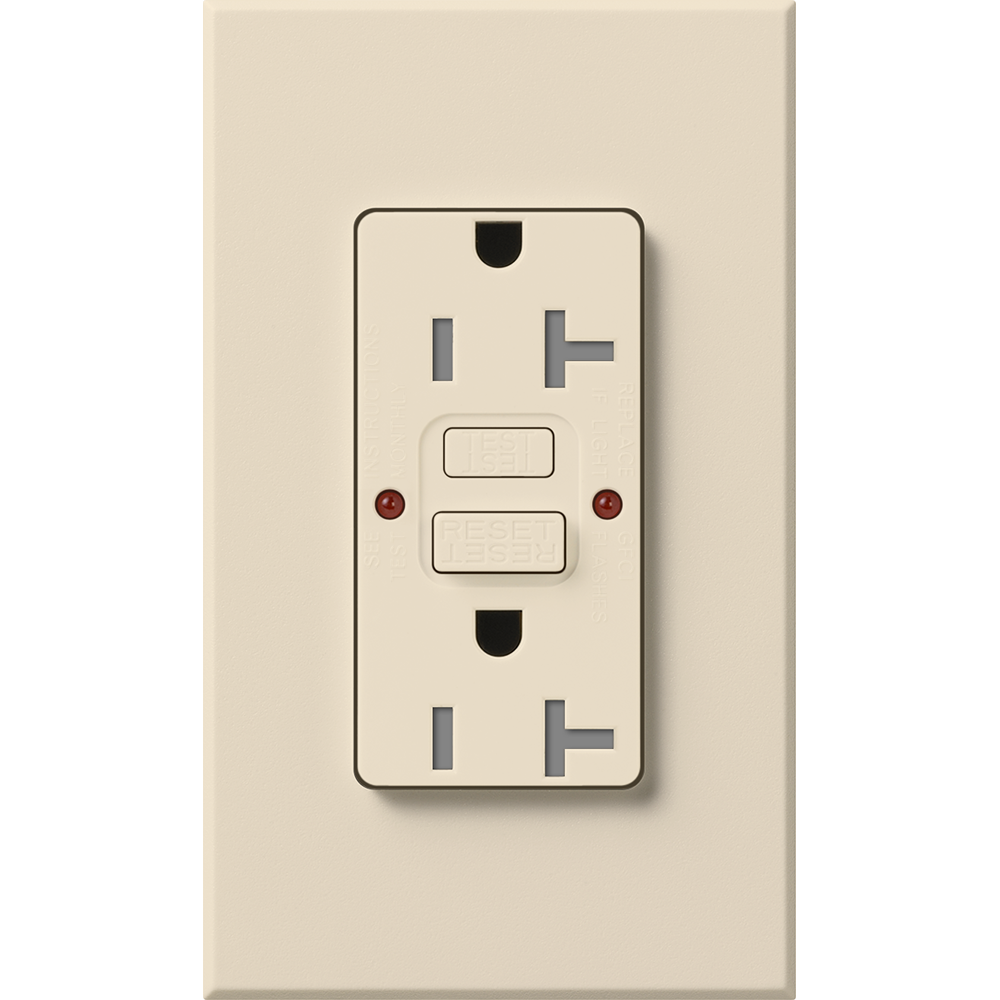 Product image for NT 20A GFCI SELF TESTING LT. ALMOND