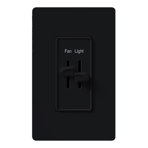 Product image for Fan/light control dual slide-to-off single pole 300W 120V 2.5A black