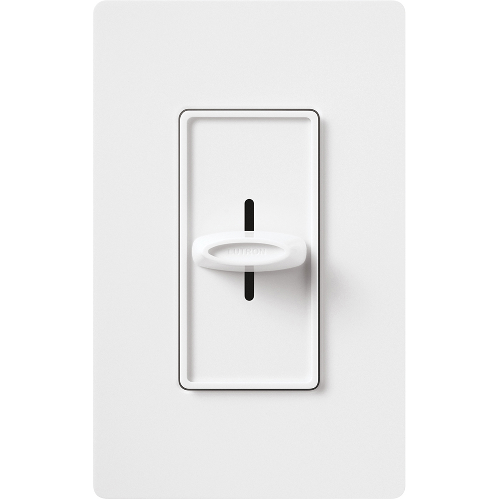 Product image for Dimmer slide-to-off single pole 1000W 120V white