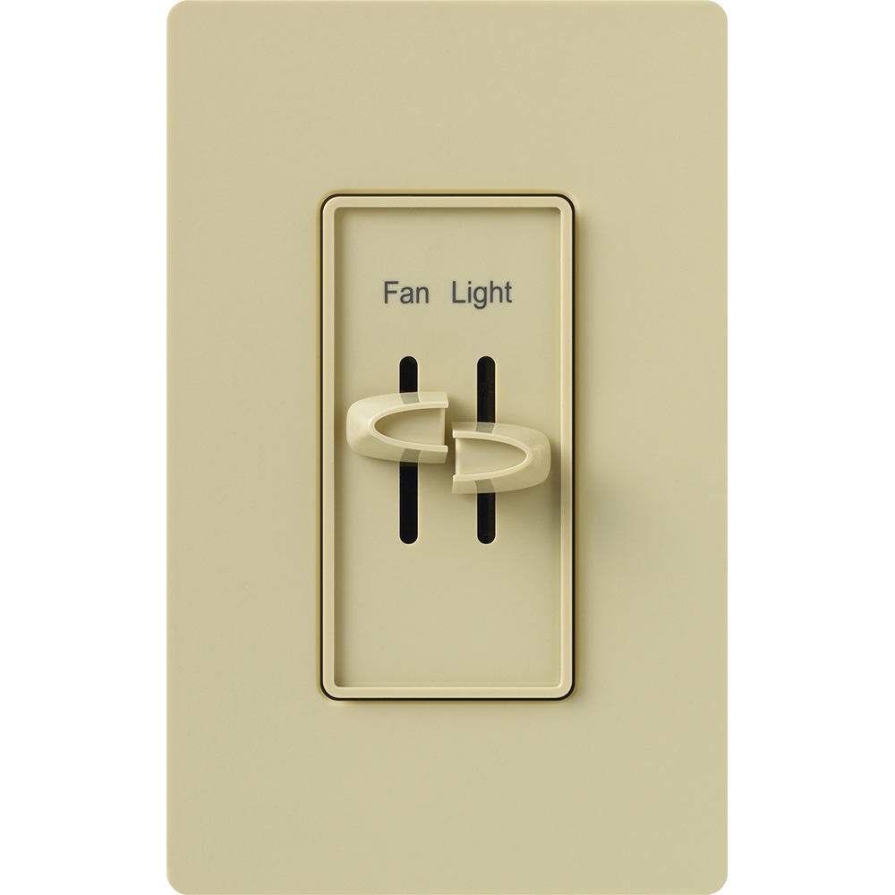 Product image for Control fan & dimmer 1-pole 3-speed 1.5A 120V ivory