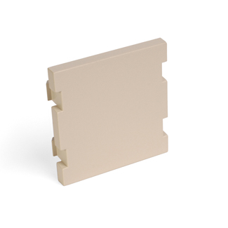 Product image for Insert blank module 2 units high ivory