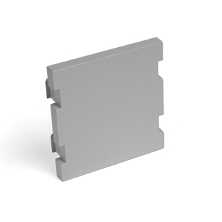 Product image for Insert blank module 2 units high grey