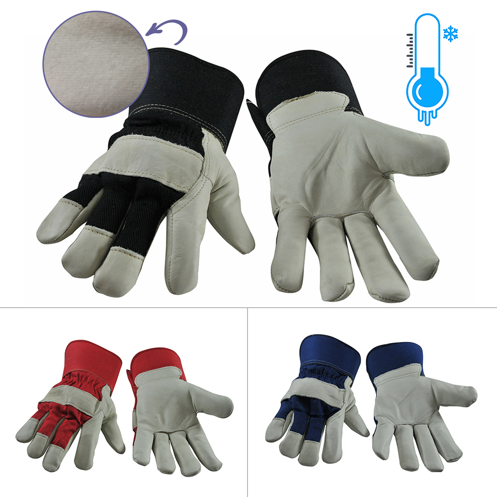 Safe Handler Blue/Black, L/X-Large, Super Grip Palm Gloves, Non-Slip Texture, Hook and Loop Wrist Strap (2-Pairs)