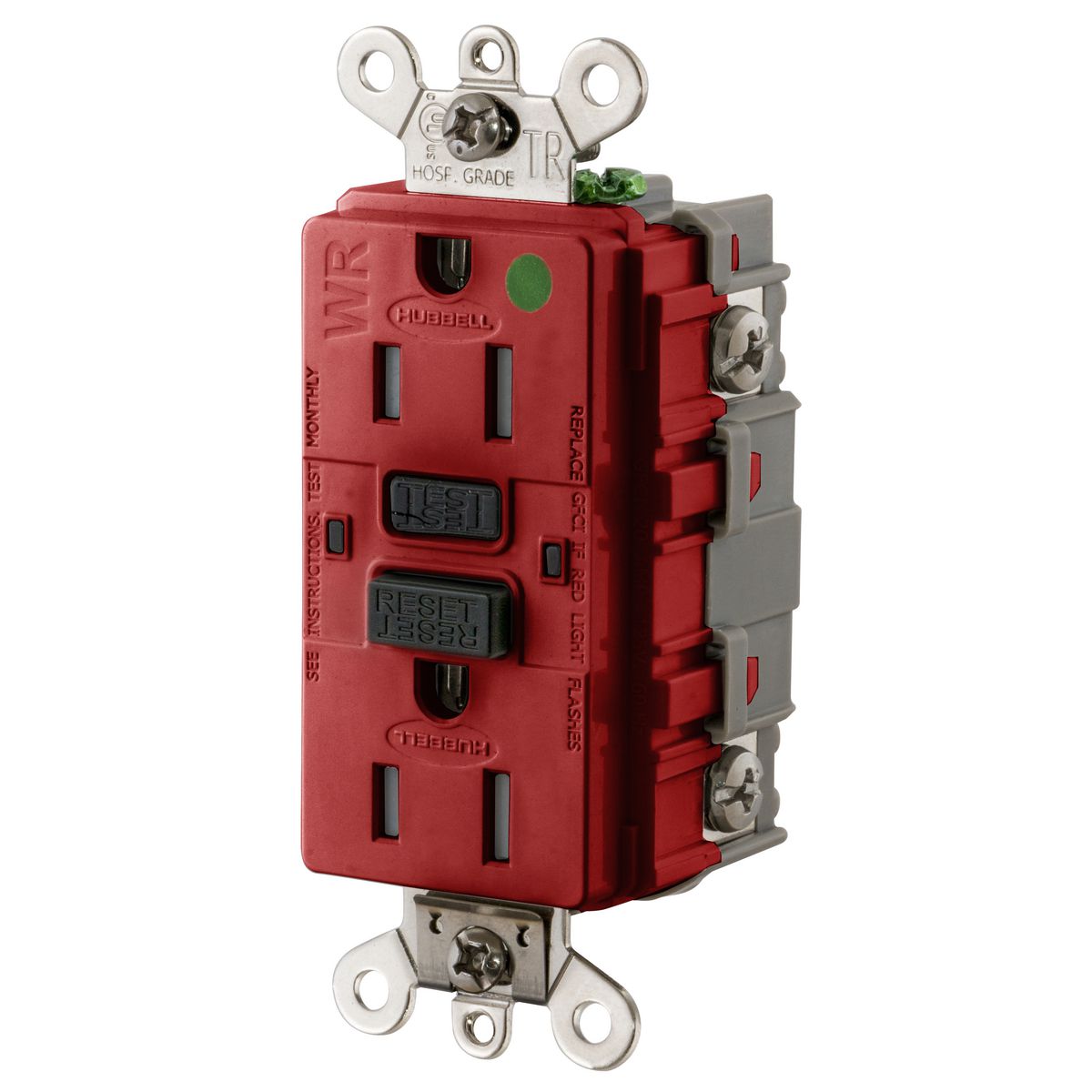 Product image for 15A INDUSTRIAL TRWR GFR HG RED (MS90)