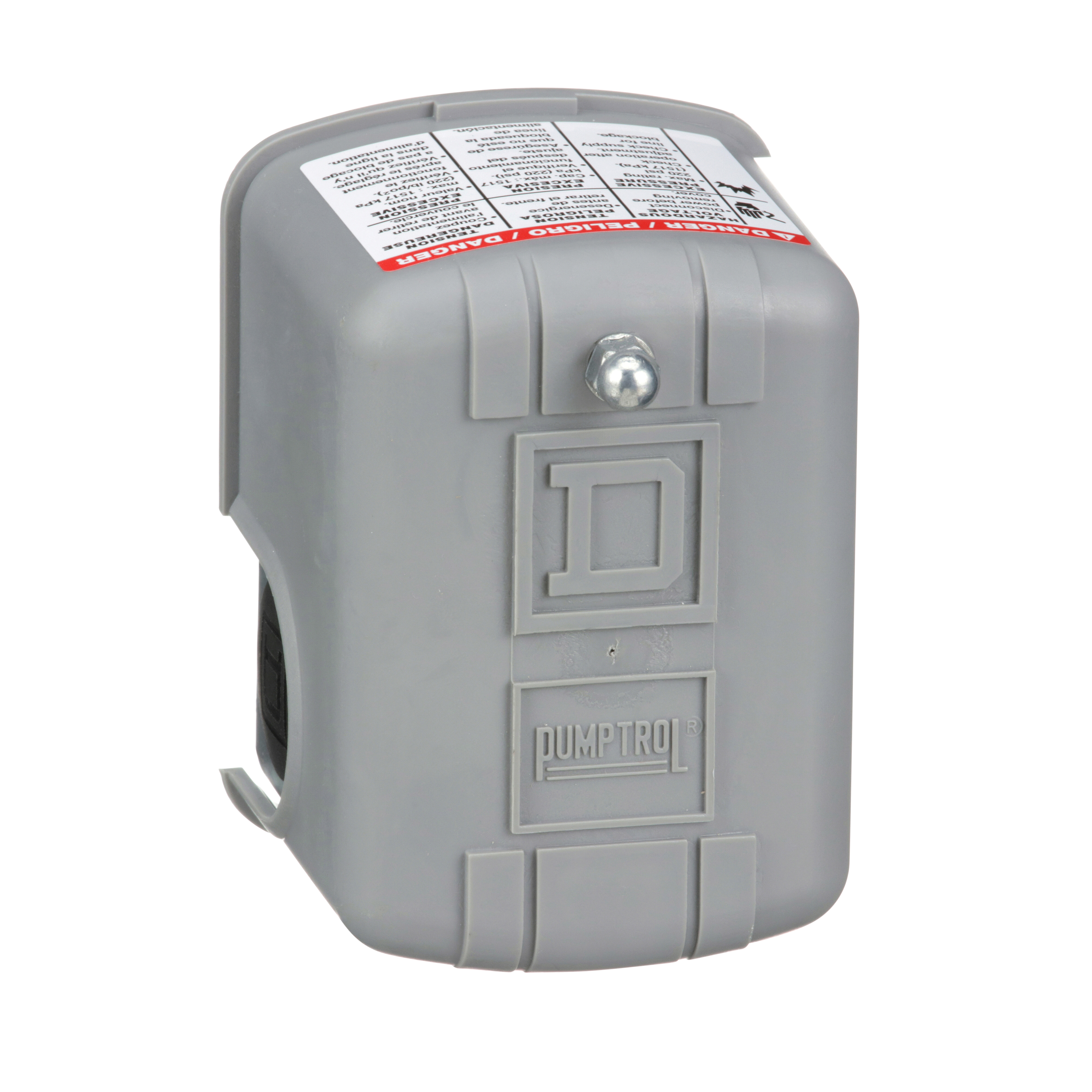 Product image for SQUARE D PUMPTROL, AIR COMPRESSOR SWITCH 9013FH, FIXED DIFFERENTIAL, OFF AT 150 PSI, LOW HP