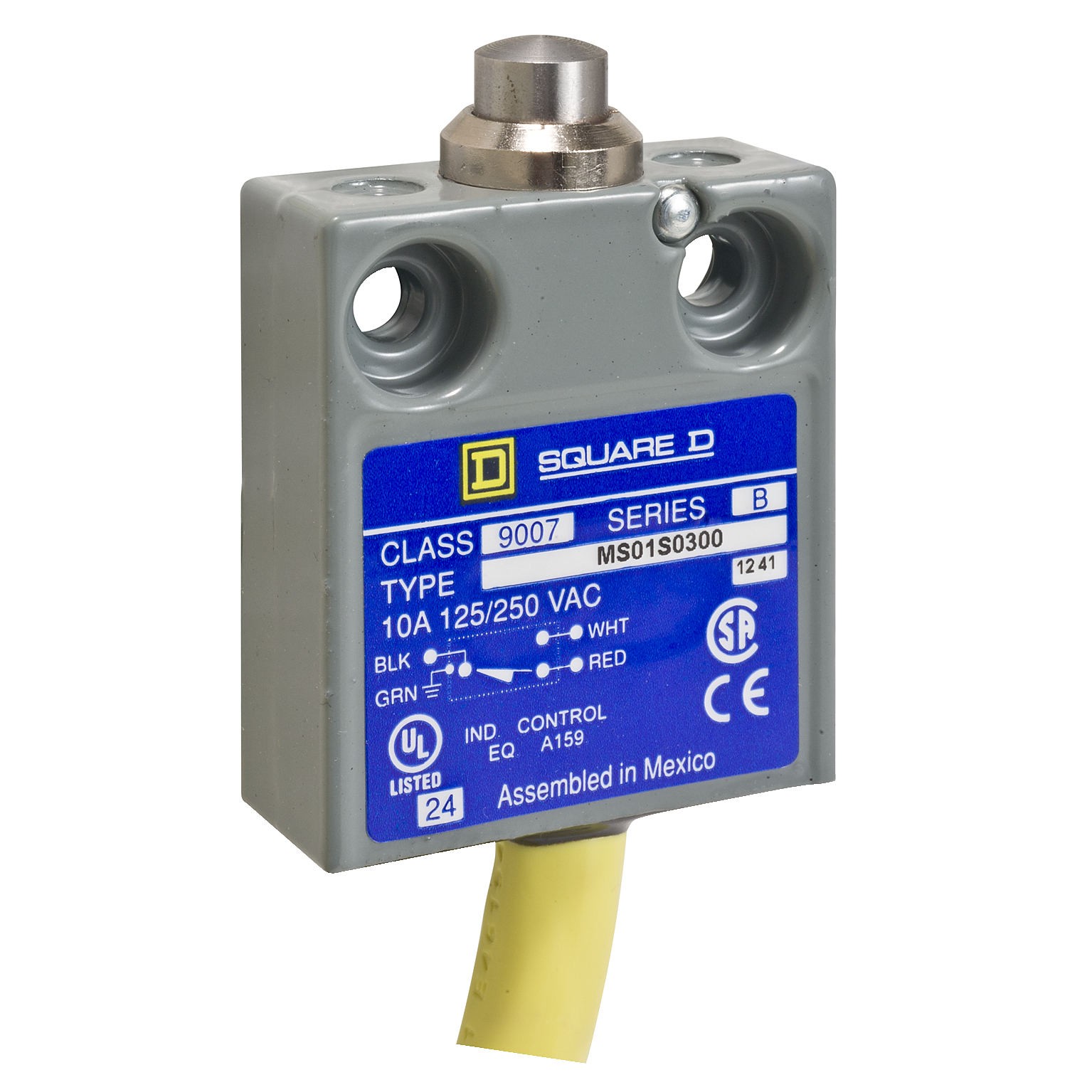 Product image for LIMIT SWITCH, 9007, 240 VAC 10AMP MS +OPTIONS