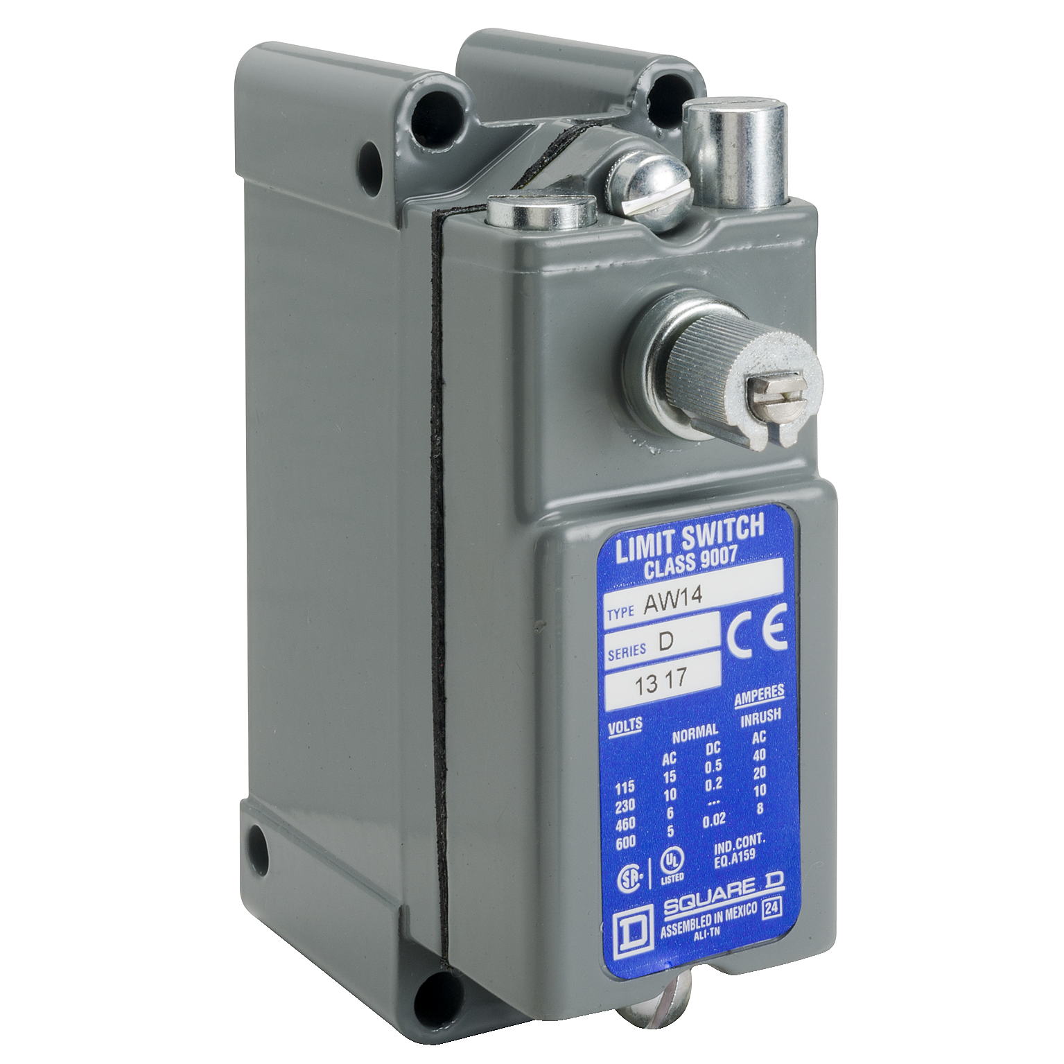 Product image for LIMIT SWITCH, 9007, 600 VAC 10AMP AW +OPTIONS