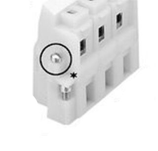 Product image for Panel mount block 3P 600vac/dc 60a