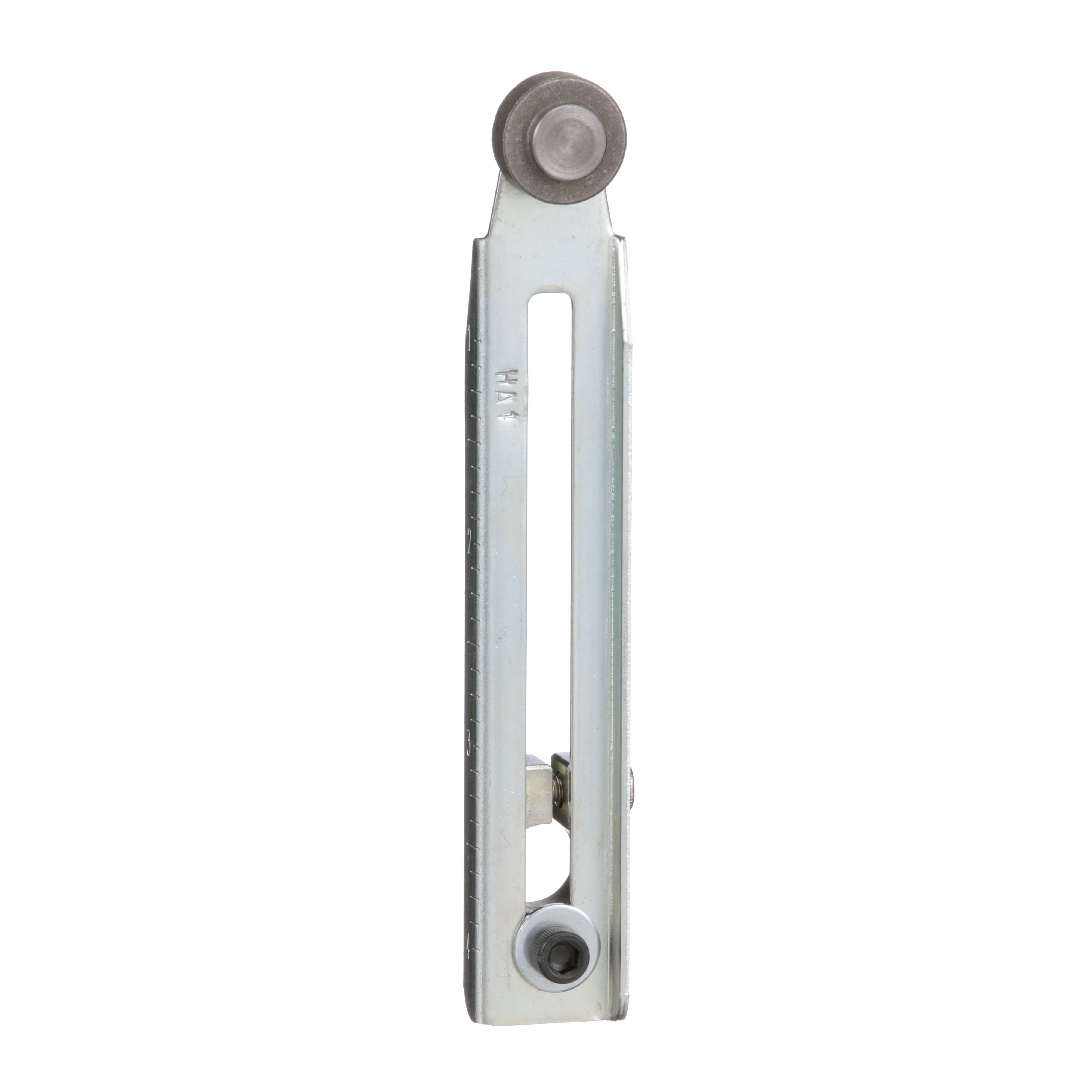 Product image for LIMIT SWITCH LEVER ARM, 9007C, NONBENDABLE ADJUSTABLE LEVER ARM, 0.625 INCH DIAMETER ROLLER, 0.25 INCH WIDE ROLLER