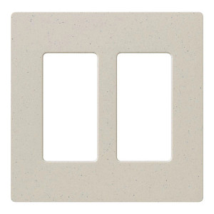 Product image for Wallplate 2 gang designer limestone