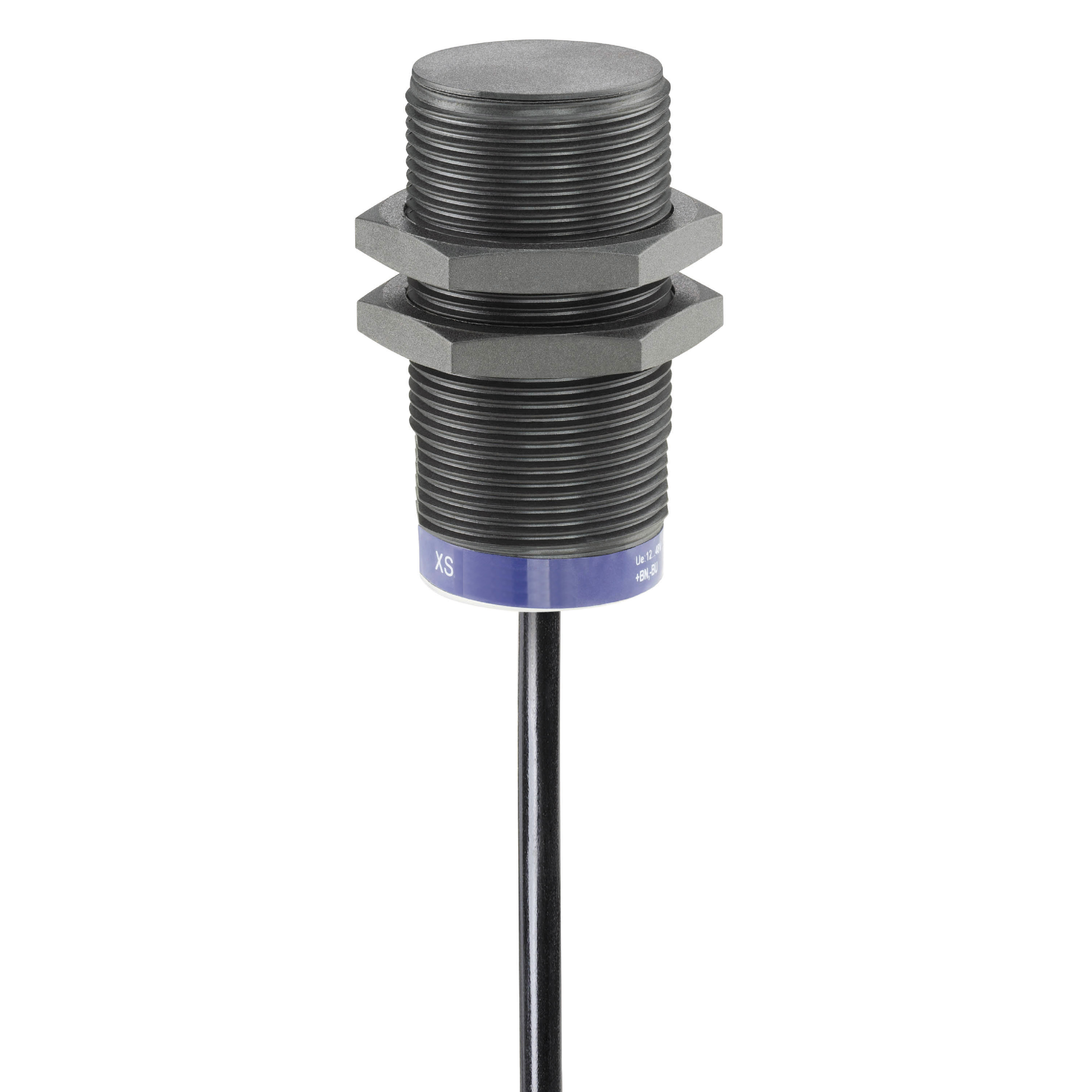 Product image for INDUCTIVE PROXIMITY SENSORS XS, INDUCTIVE SENSOR XS4 M18, L41MM, PBT, SN8MM, 24...48 VDC, CABLE 2 M
