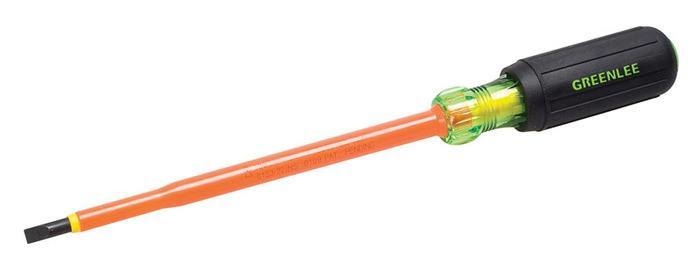 Product image for Screwdriver, Insulated, Cabinet Tip, 3/16" x 6"
