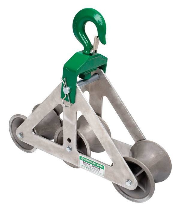 Product image for Hook sheave triple aluminum frame steel yoke