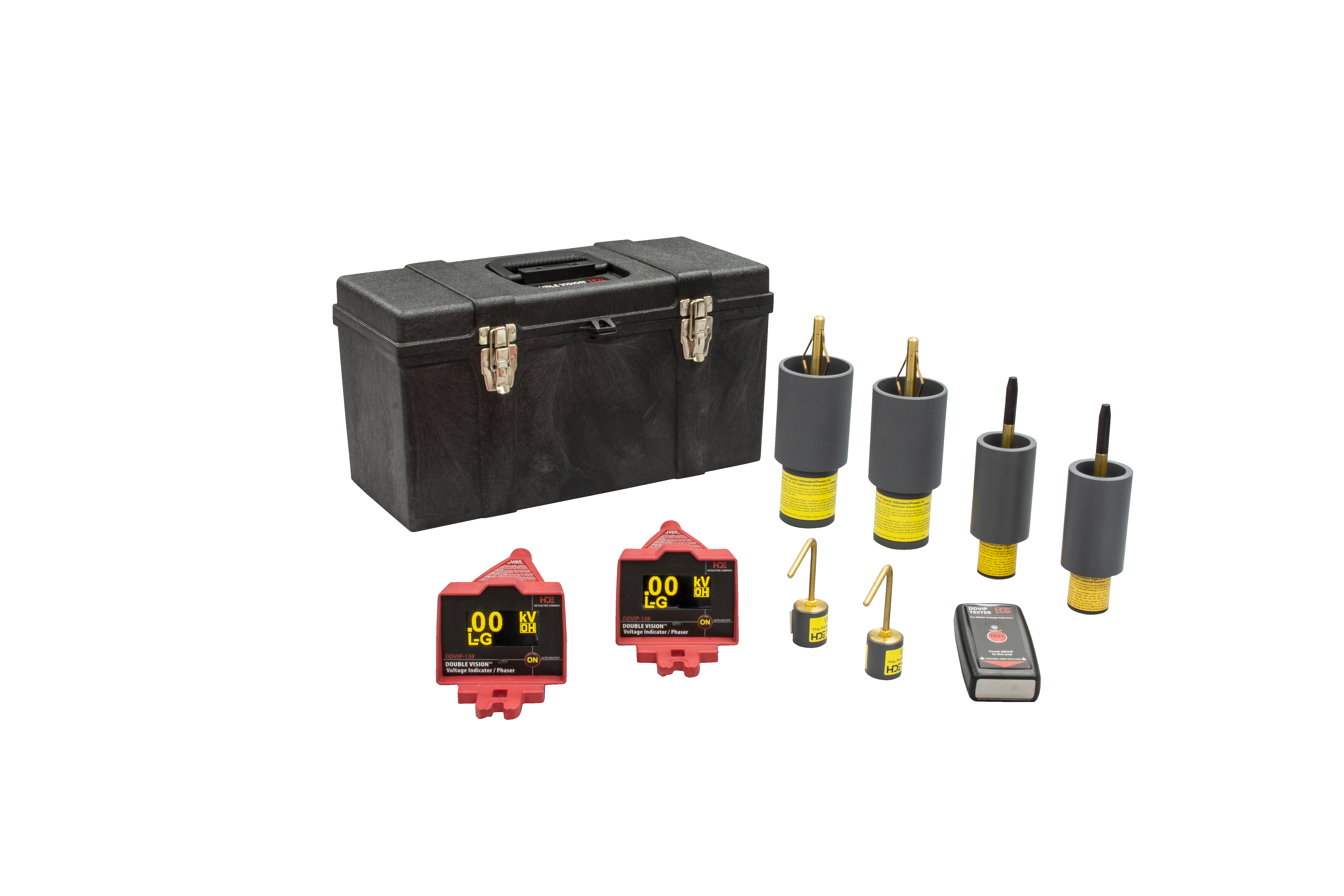 Product image for Double Vision® Dual Display Wireless Voltage Indicating Phaser 100V-138kV, OH/UG Kit 2