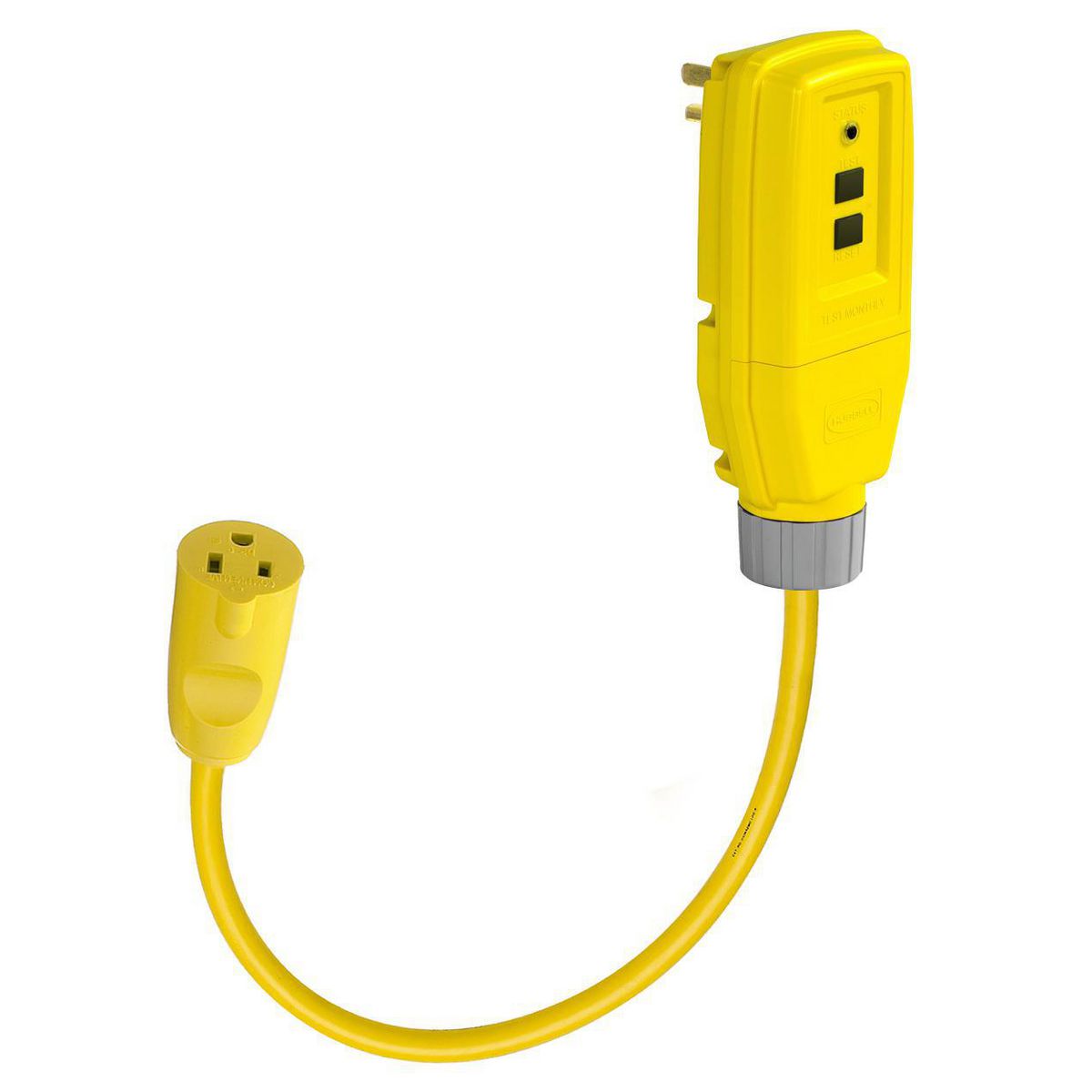 Product image for GFCI PLUG, 15A 120V, 1' CORD, AMPD