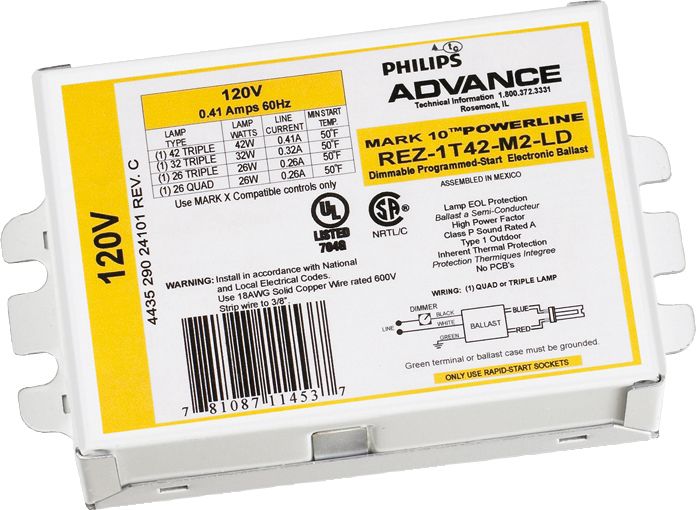 Product image for ELE DIM BALLAST (2) 26W CFL (4-PIN) 120V