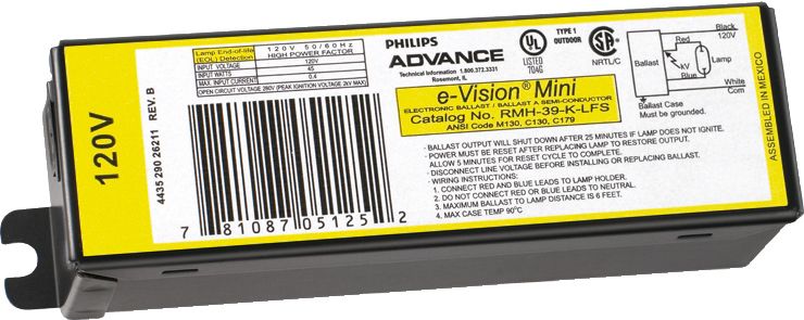 Product image for Ballast MH electronic 1x39W 120V 50/60Hz